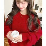 求心ケーブル編みニットプルオーバー | moment+ | 詳細画像34 