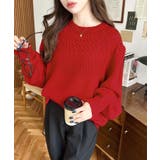 求心ケーブル編みニットプルオーバー | moment+ | 詳細画像43 