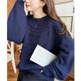 求心ケーブル編みニットプルオーバー | moment+ | 詳細画像47 