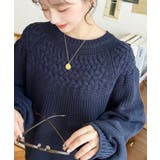 求心ケーブル編みニットプルオーバー | moment+ | 詳細画像52 