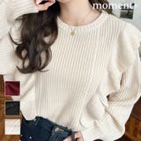 ショルダーフリルニットプルオーバー6G | moment+ | 詳細画像1 
