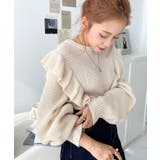 ショルダーフリルニットプルオーバー6G | moment+ | 詳細画像10 