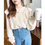 ショルダーフリルニットプルオーバー6G | moment+ | 詳細画像12 