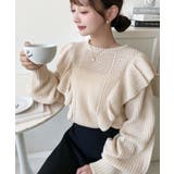 ショルダーフリルニットプルオーバー6G | moment+ | 詳細画像18 