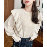 ショルダーフリルニットプルオーバー6G | moment+ | 詳細画像2 