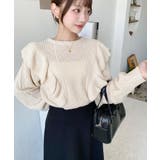 ショルダーフリルニットプルオーバー6G | moment+ | 詳細画像21 