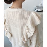 ショルダーフリルニットプルオーバー6G | moment+ | 詳細画像26 