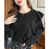 ショルダーフリルニットプルオーバー6G | moment+ | 詳細画像27 