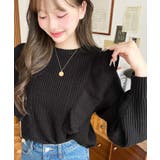 ショルダーフリルニットプルオーバー6G | moment+ | 詳細画像31 