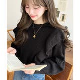 ショルダーフリルニットプルオーバー6G | moment+ | 詳細画像34 