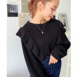 ショルダーフリルニットプルオーバー6G | moment+ | 詳細画像37 