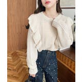 ショルダーフリルニットプルオーバー6G | moment+ | 詳細画像4 