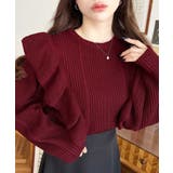 ショルダーフリルニットプルオーバー6G | moment+ | 詳細画像49 