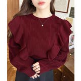 ショルダーフリルニットプルオーバー6G | moment+ | 詳細画像53 