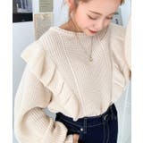 ショルダーフリルニットプルオーバー6G | moment+ | 詳細画像6 