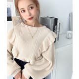 ショルダーフリルニットプルオーバー6G | moment+ | 詳細画像8 