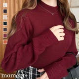 トルネックリブカラーリブニットプルオーバー12G | moment+ | 詳細画像1 