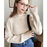 トルネックリブカラーリブニットプルオーバー12G | moment+ | 詳細画像11 