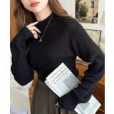 トルネックリブカラーリブニットプルオーバー12G | moment+ | 詳細画像18 