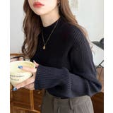 トルネックリブカラーリブニットプルオーバー12G | moment+ | 詳細画像19 