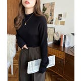 トルネックリブカラーリブニットプルオーバー12G | moment+ | 詳細画像21 