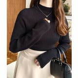 トルネックリブカラーリブニットプルオーバー12G | moment+ | 詳細画像22 