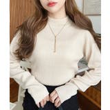 トルネックリブカラーリブニットプルオーバー12G | moment+ | 詳細画像3 