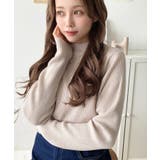 トルネックリブカラーリブニットプルオーバー12G | moment+ | 詳細画像32 