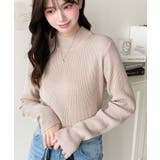 トルネックリブカラーリブニットプルオーバー12G | moment+ | 詳細画像36 