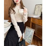 トルネックリブカラーリブニットプルオーバー12G | moment+ | 詳細画像4 