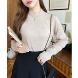 トルネックリブカラーリブニットプルオーバー12G | moment+ | 詳細画像43 