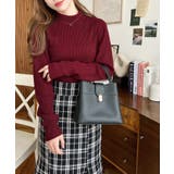 トルネックリブカラーリブニットプルオーバー12G | moment+ | 詳細画像53 