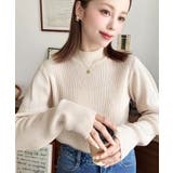 トルネックリブカラーリブニットプルオーバー12G | moment+ | 詳細画像6 