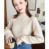 トルネックリブカラーリブニットプルオーバー12G | moment+ | 詳細画像7 