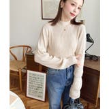 トルネックリブカラーリブニットプルオーバー12G | moment+ | 詳細画像8 