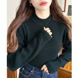 ダークグリーン | トルネックリブカラーリブニットプルオーバー12G | moment+