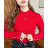 袖口ボタンボトルネックリブニットプルオーバー12G | moment+ | 詳細画像53 