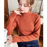 袖口ボタンボトルネックリブニットプルオーバー12G | moment+ | 詳細画像70 