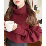 ボルドー | ハイネックモチモチニットプルオーバー | moment+