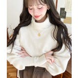 アイボリー | ハイネックモチモチニットプルオーバー | moment+