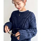 ＼ざっくり編みが可愛い♪／ローゲージケーブルニットプルオーバー | moment+ | 詳細画像16 