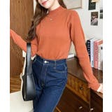 ボトルネック配色ラインワイドリブニットプルオーバー12G | moment+ | 詳細画像87 