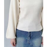 スクエアネックタックスリーブリブニットプルオーバー12G | moment+ | 詳細画像11 