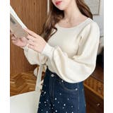 スクエアネックタックスリーブリブニットプルオーバー12G | moment+ | 詳細画像14 