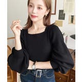 スクエアネックタックスリーブリブニットプルオーバー12G | moment+ | 詳細画像18 