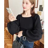 スクエアネックタックスリーブリブニットプルオーバー12G | moment+ | 詳細画像19 