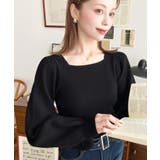 スクエアネックタックスリーブリブニットプルオーバー12G | moment+ | 詳細画像21 