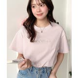 ロゴ刺繍半袖Tシャツ | moment+ | 詳細画像13