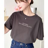 ロゴ刺繍半袖Tシャツ | moment+ | 詳細画像20