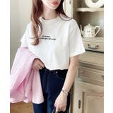 ロゴ刺繍半袖Tシャツ | moment+ | 詳細画像3